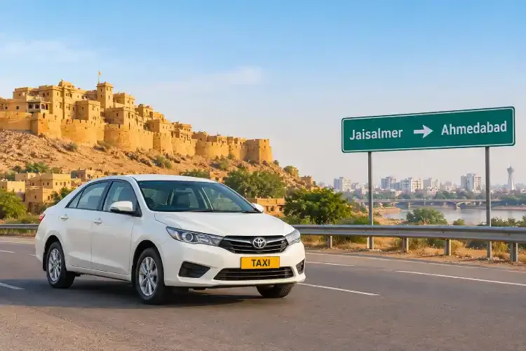 Jaisalmer to Ahmedabad Taxi Service